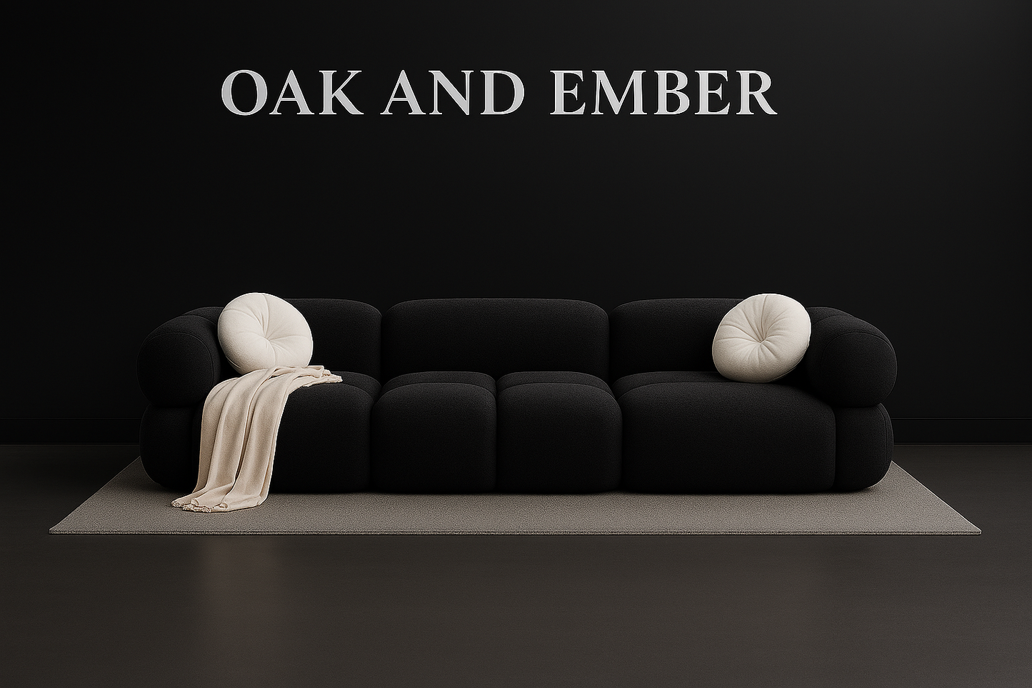 Oak & Ember Maroon Modular Cloud Sofa with Cushions