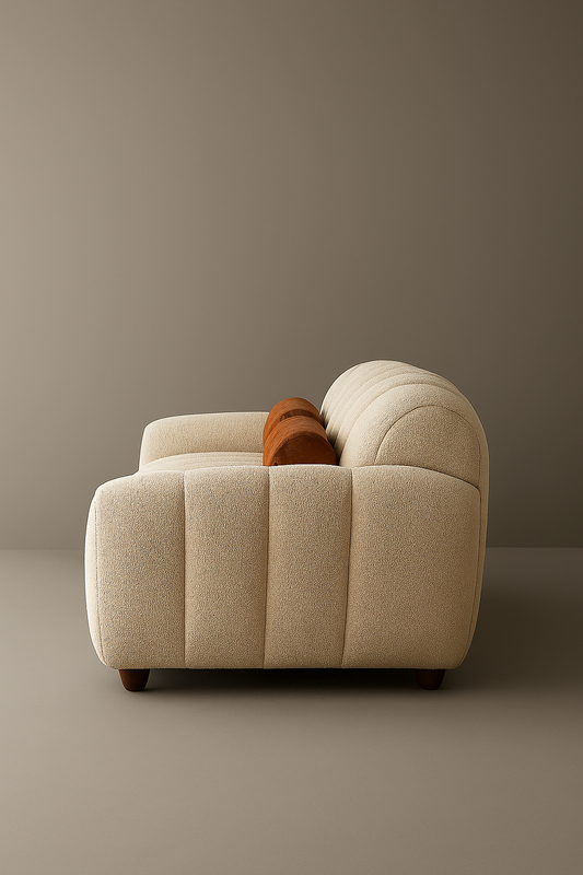 Modern Curved Modular Sofa – Bouclé Upholstery | Oak & Ember