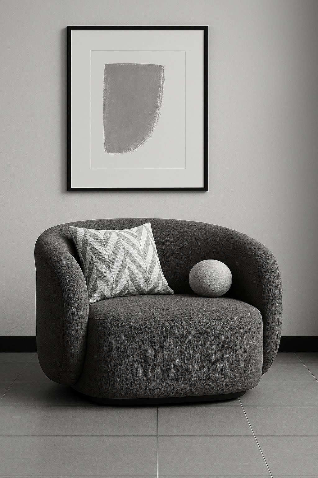 Curved Accent Chair