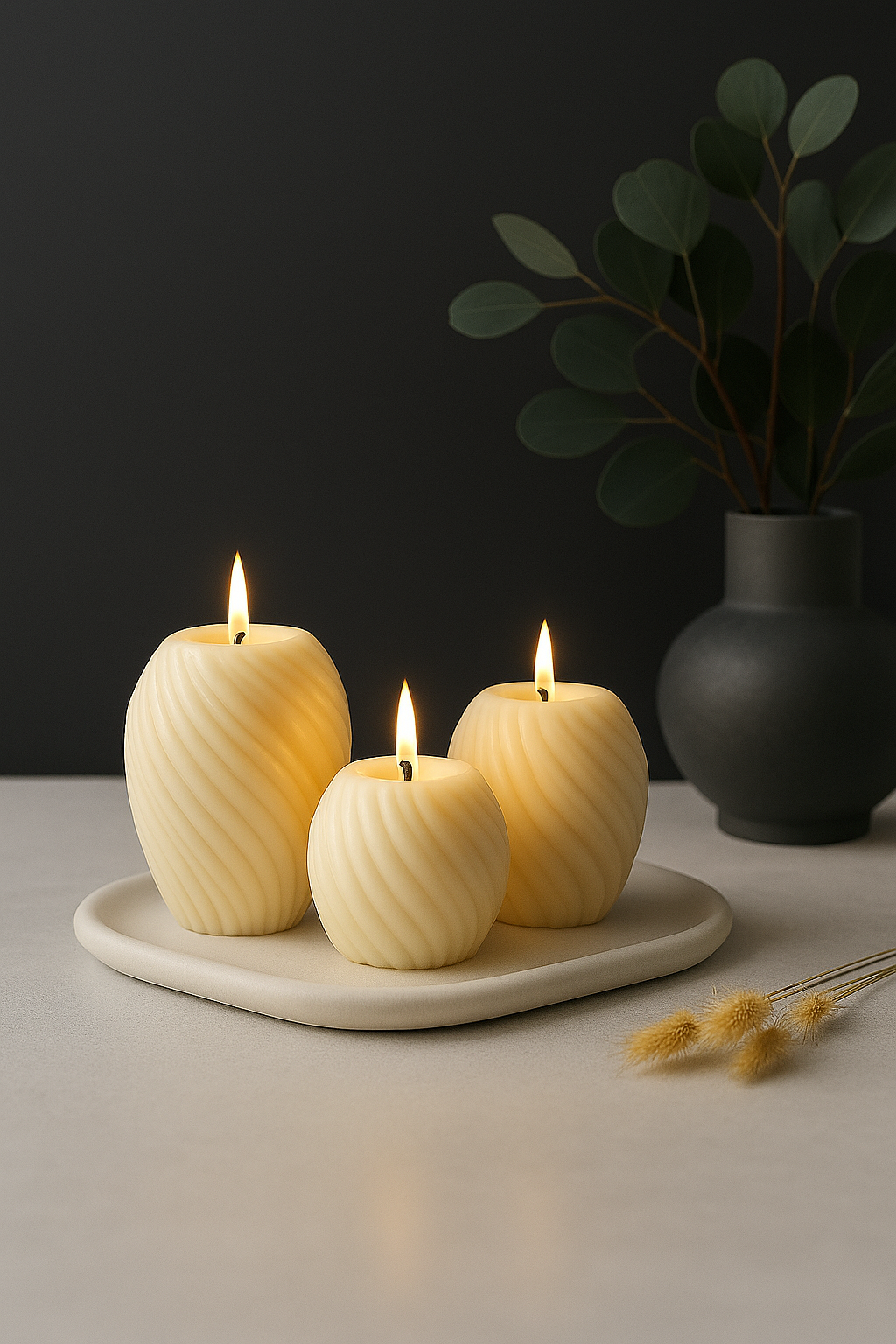 Oak & Ember Sculpted Scented Candle