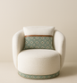 Heritage Bouclé Accent Chair – Zulu & Xhosa Inspired Design