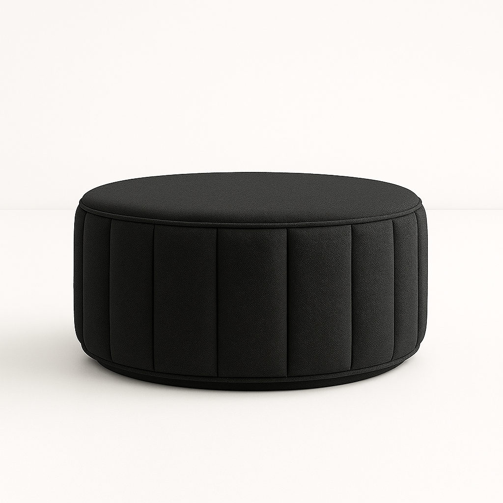 Modern Round Upholstered Coffee Table | Living Room Furniture