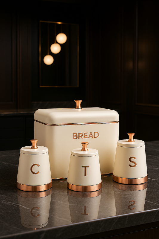 Modern Bread Bin & Kitchen Canister Set | Oak & Ember
