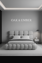 Sculptural Upholstered Bed Frame
