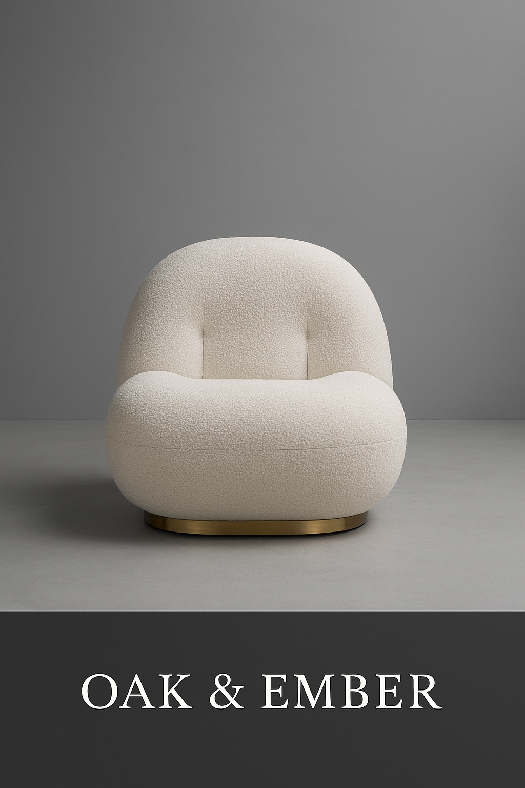 Sculptural Bouclé Accent Chair | Modern Lounge Chair – Oak & Ember