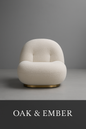 Sculptural Bouclé Accent Chair | Modern Lounge Chair – Oak & Ember
