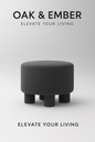 Sculptural Upholstered Stool | Modern Accent Stool – Oak & Ember