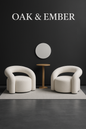 Sculptural Lounge Chair Sofa| Modern Upholstered Accent Chairs – Oak & Ember