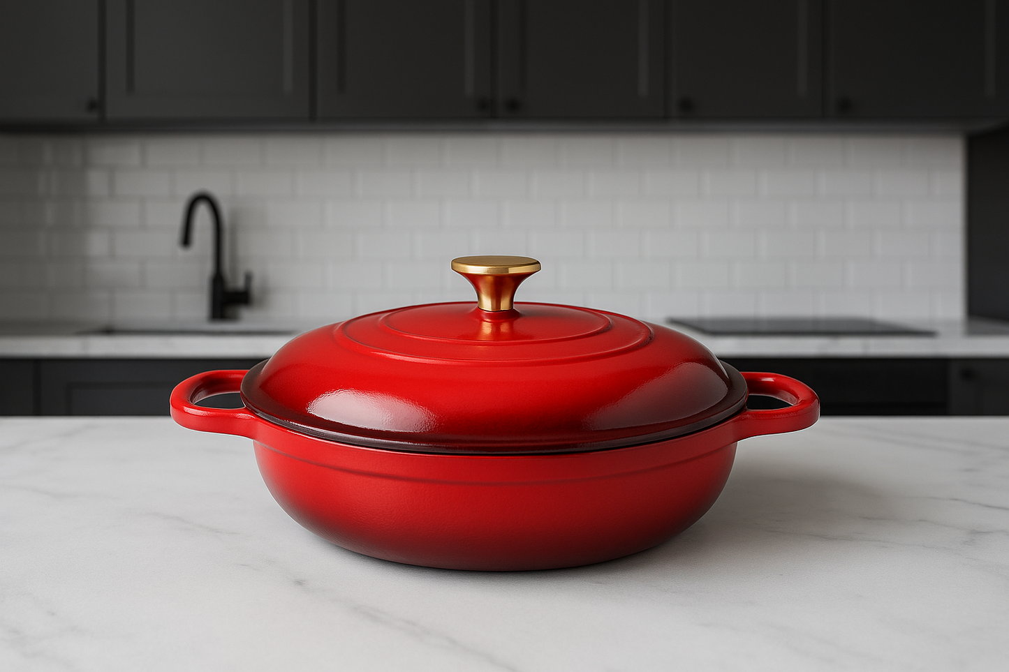 Modern Cast Iron Casserole Pot- 40CM