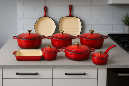 Cast Iron Cookware Set – 7 Piece