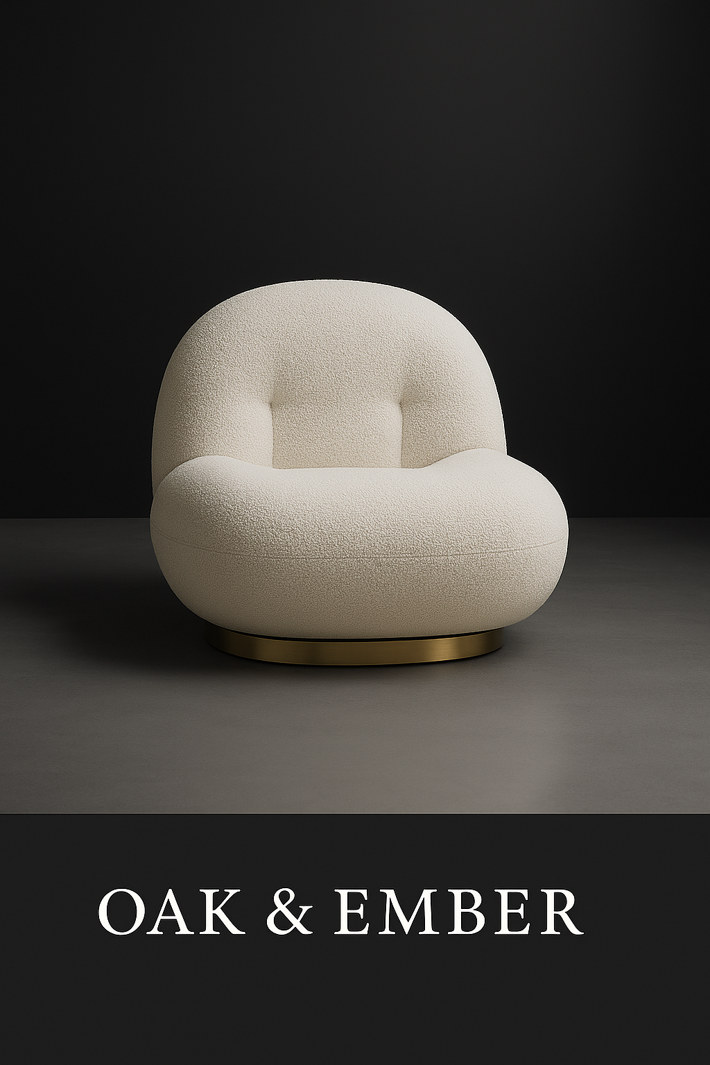 Sculptural Bouclé Accent Chair | Modern Lounge Chair – Oak & Ember