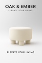 Sculptural Upholstered Stool | Modern Accent Stool – Oak & Ember