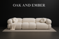 Oak & Ember Maroon Modular Cloud Sofa with Cushions