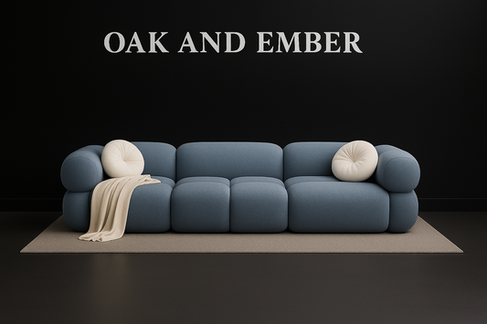 Oak & Ember Maroon Modular Cloud Sofa with Cushions