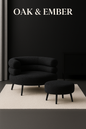 OAK & EMBER Bouclé Accent Sofa with Matching Ottoman – Modern Lounge Chair
