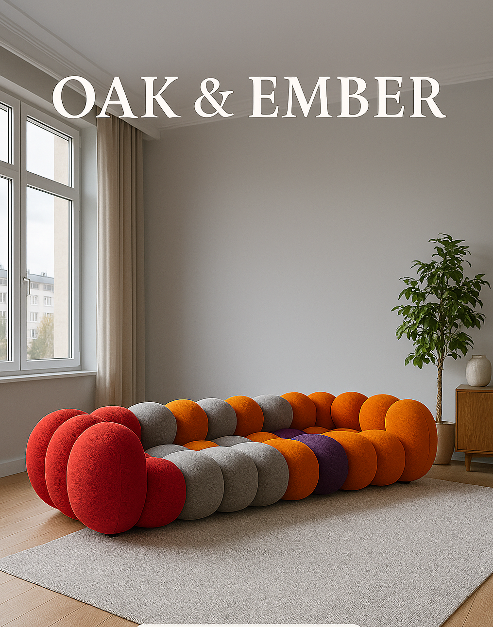 Oak & Ember 3 Seater Modular Cloud Sofa – Luxury Modern Sectional Couch