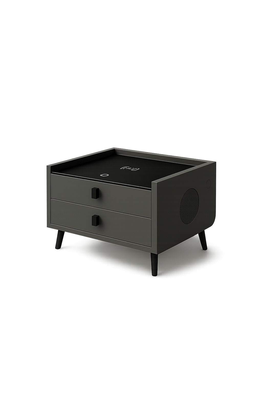 Modern Smart Bedside Table with Wireless Charging – Oak & Ember
