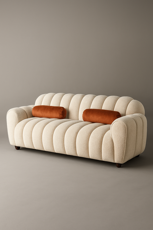 Modern Curved Modular Sofa – Bouclé Upholstery | Oak & Ember