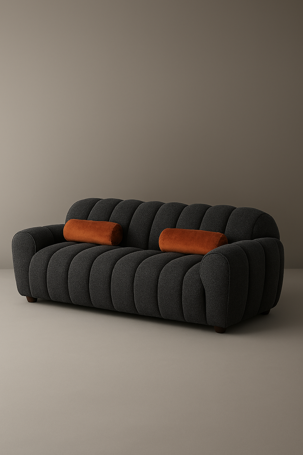 Modern Curved Modular Sofa – Bouclé Upholstery | Oak & Ember