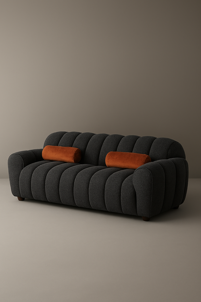 Modern Curved Modular Sofa – Bouclé Upholstery | Oak & Ember