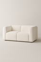 Modern Curved Sectional Sofa – Bouclé Upholstery