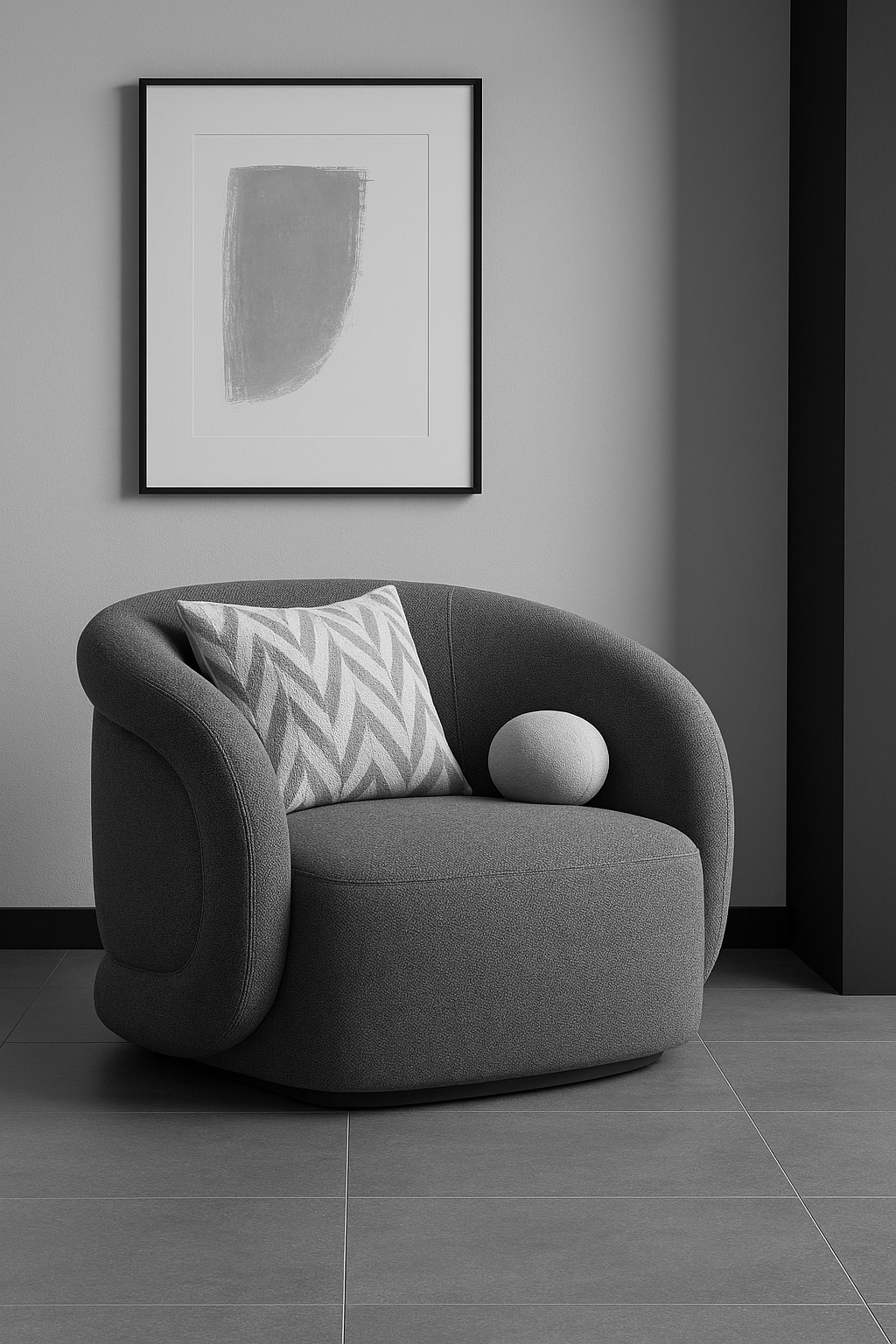 Curved Accent Chair