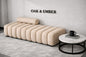 3 Seater Oak & Ember Modern Sculptural Stool – Luxury